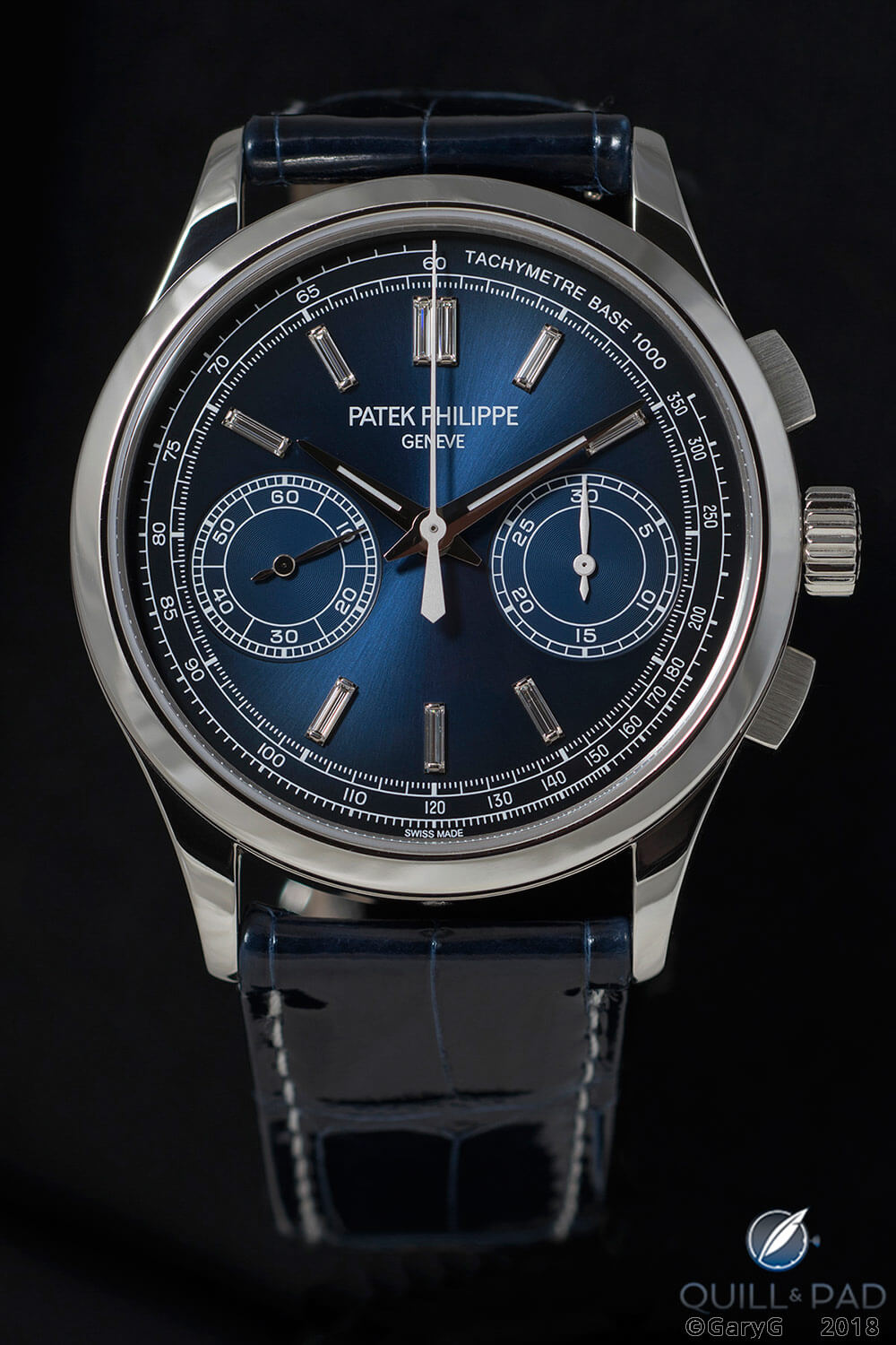 Patek Philippe Reference 5170P with baguette-cut diamond indices