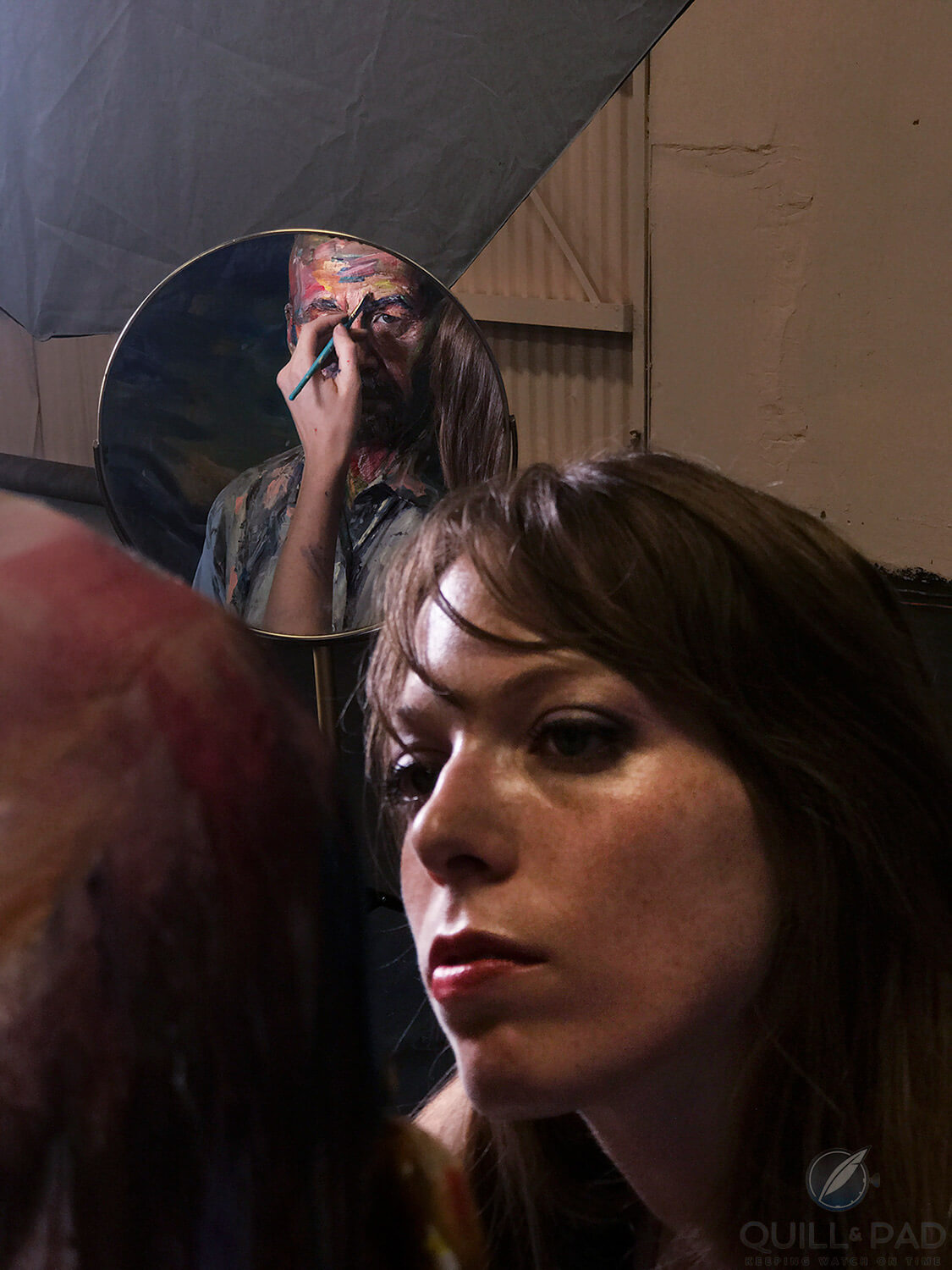 Life becomes art: Alexa Meade paints the author while you watch (all rights reserved, Alexa Meade)