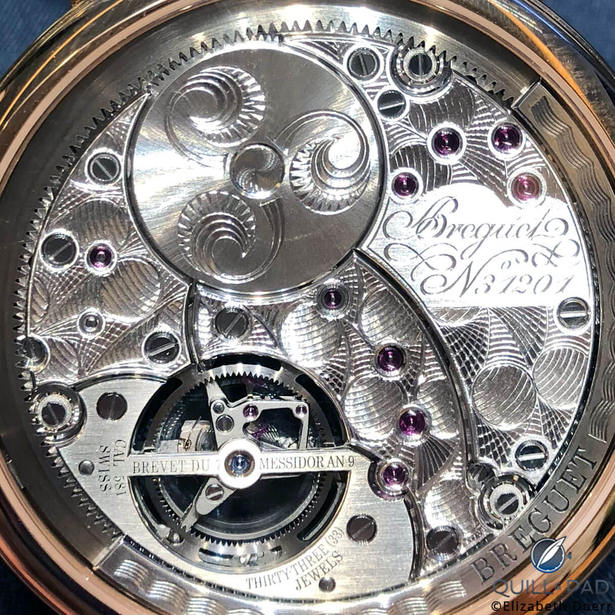 Breguet Classique Movement side of the Breguet Tourbillon Extra-Plat Automatique 5367 Grand Feu Enamel