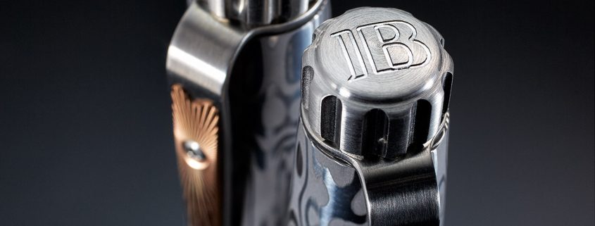 Engraved caps of the Grayson Tighe Blancpain Series 1