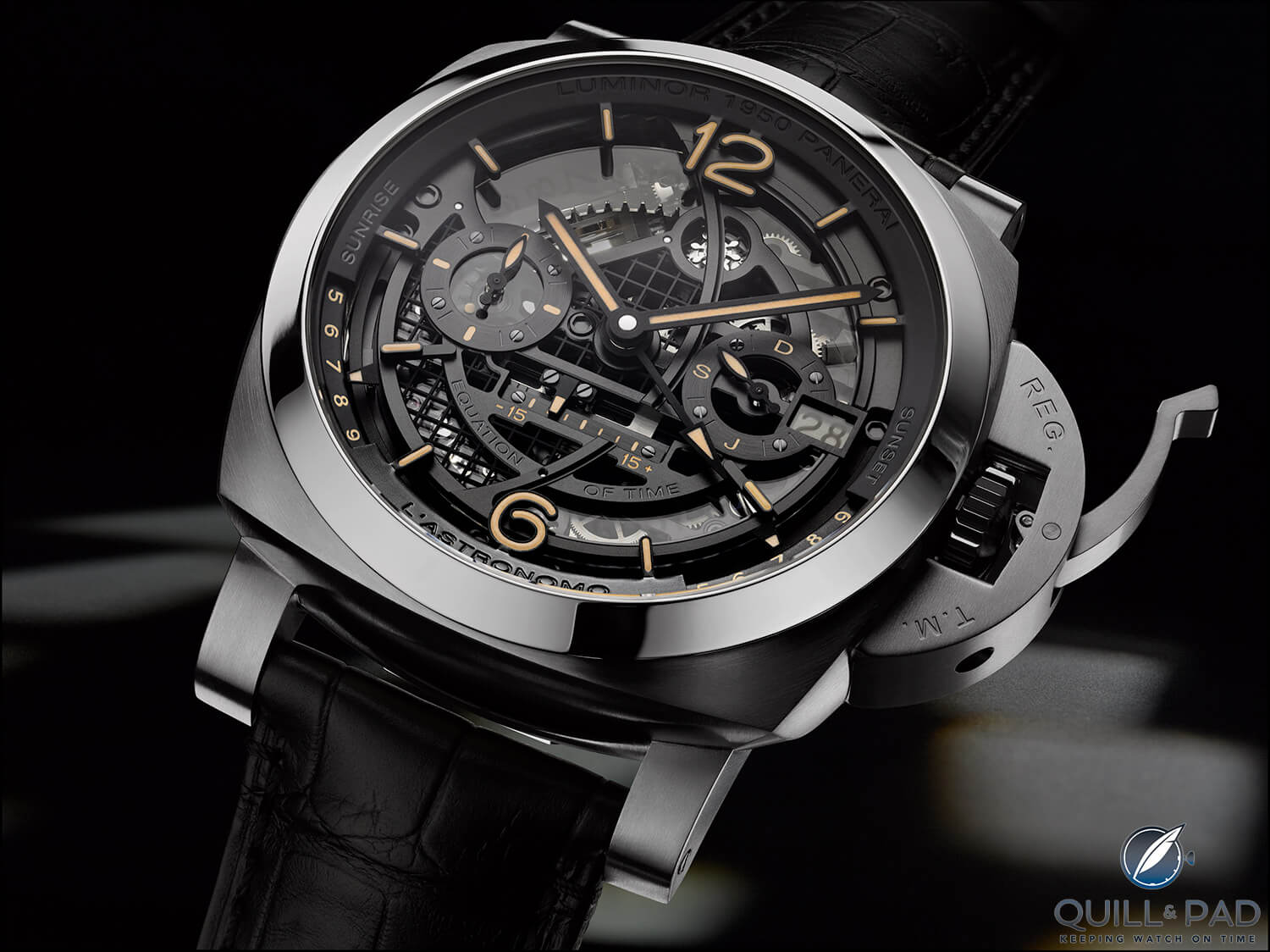 Panerai L'Astronomo Luminor 1950 Tourbillon Moon Phases Equation Of Time GMT