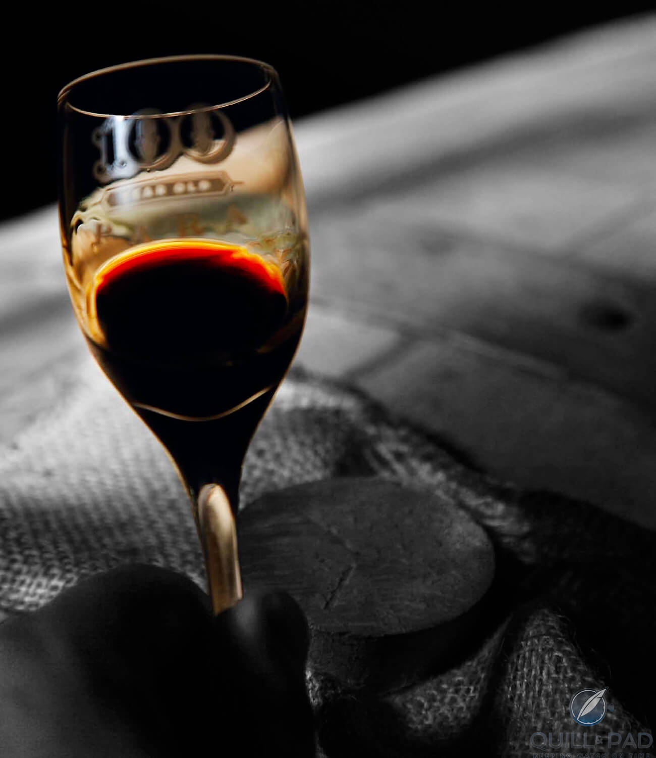 A glass of Seppeltsfield 100-Year-Old Para Vintage Tawny 1918