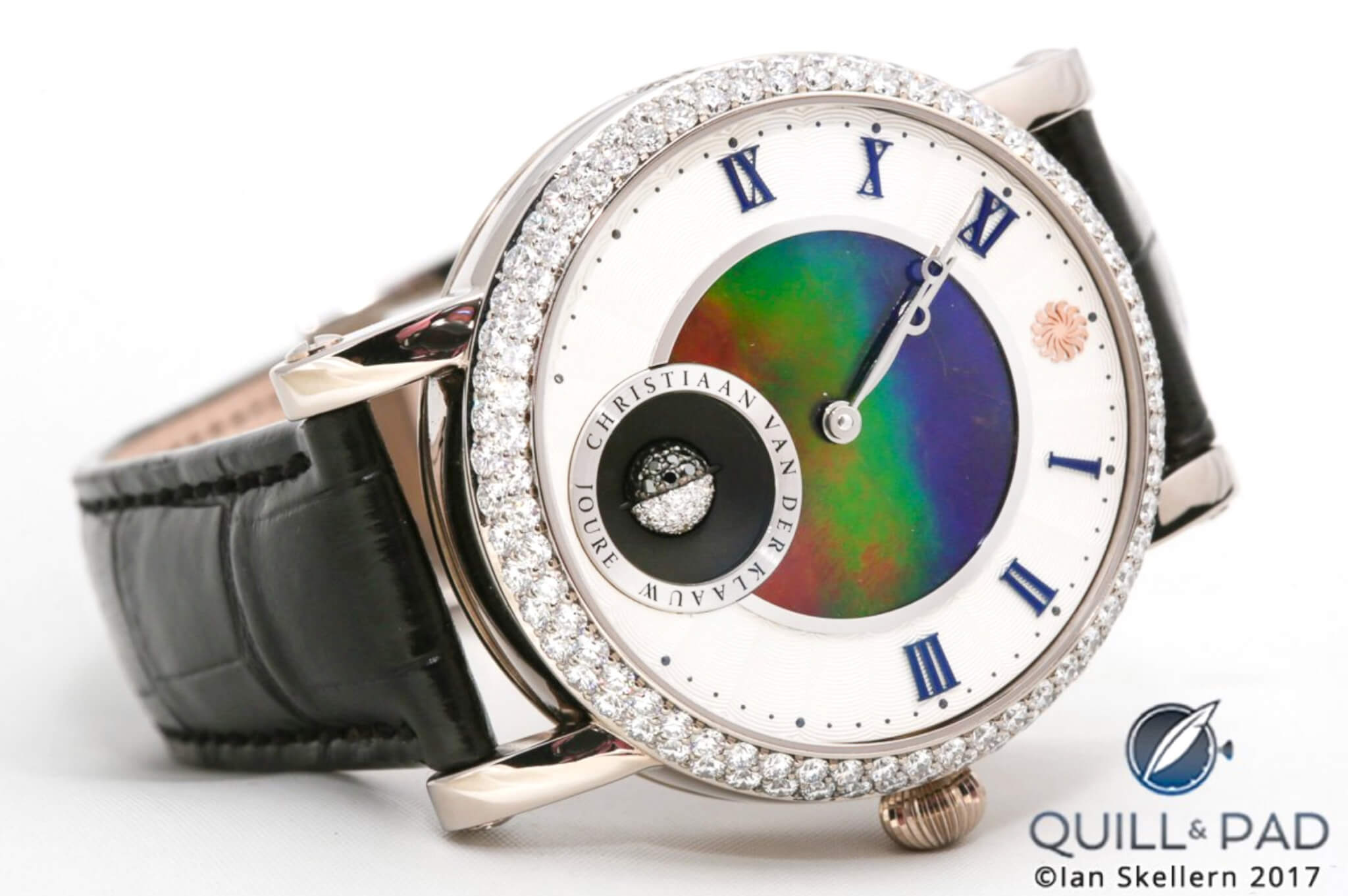 Christiaan van der Klaauw Real Moon Stella Nebula with Ammolite dial