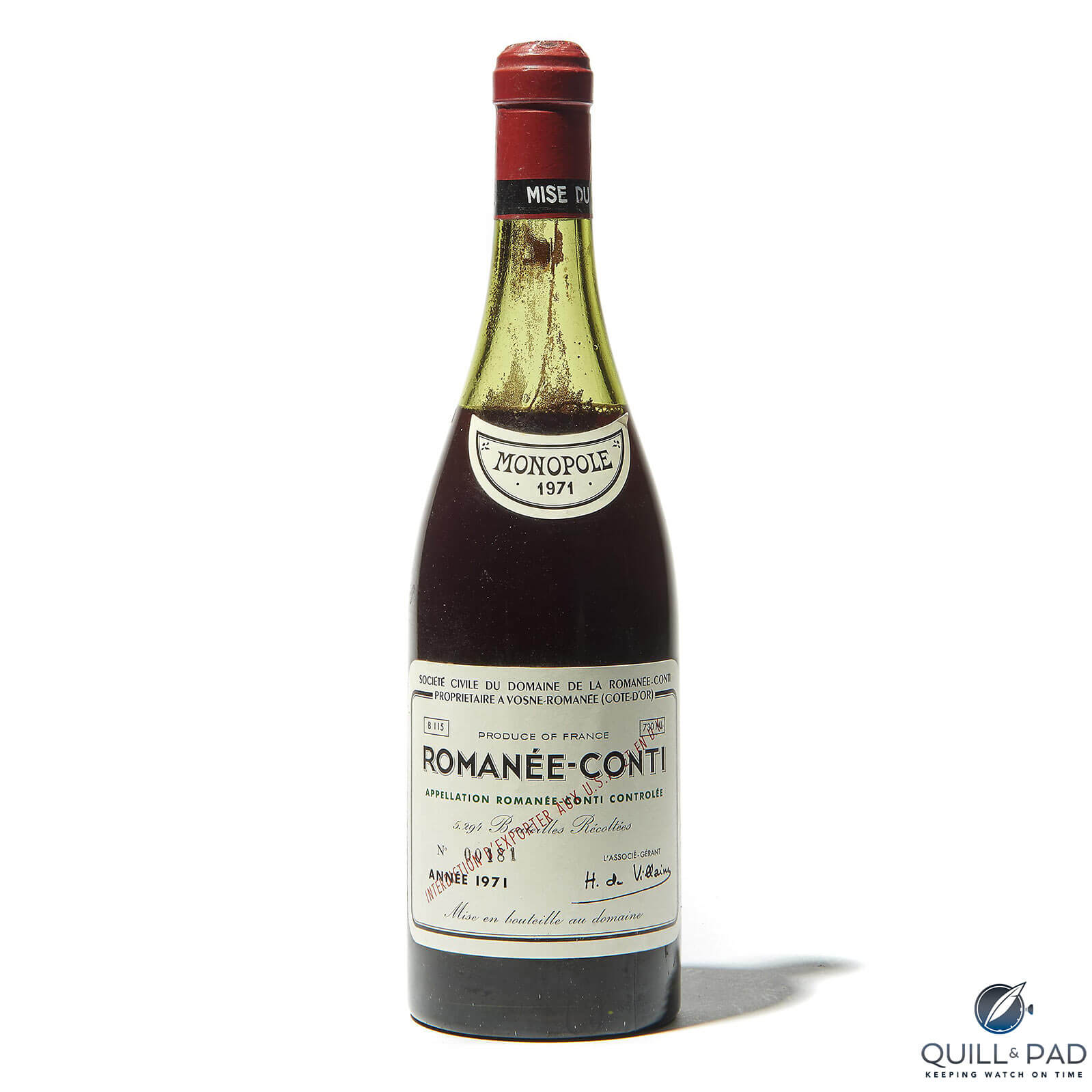 1971 DRC Romanée-Conti (photo courtesy Christies)
