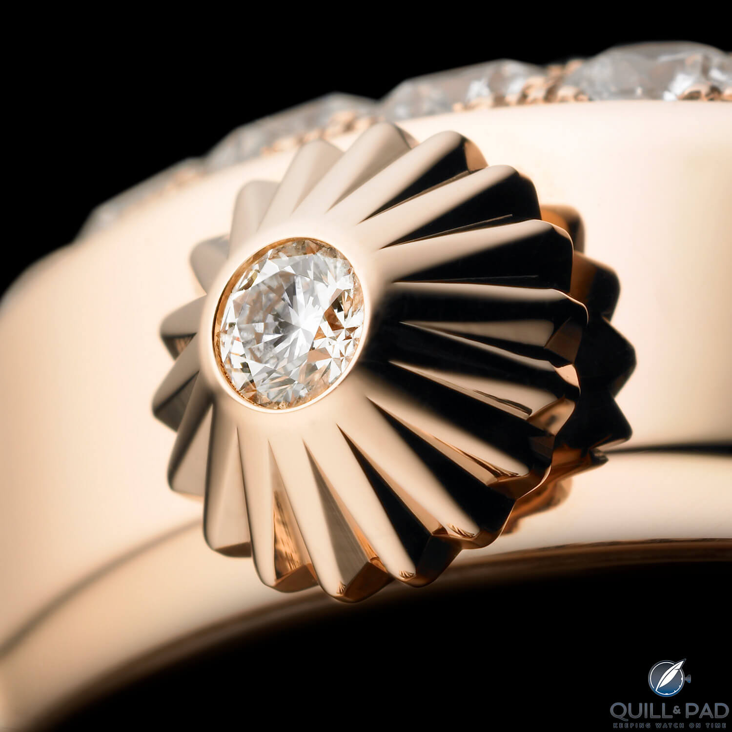 The Backes & Strauss signature ‘jewel in the crown’ is designed to look like the pavilion (lower portion) of a diamond
