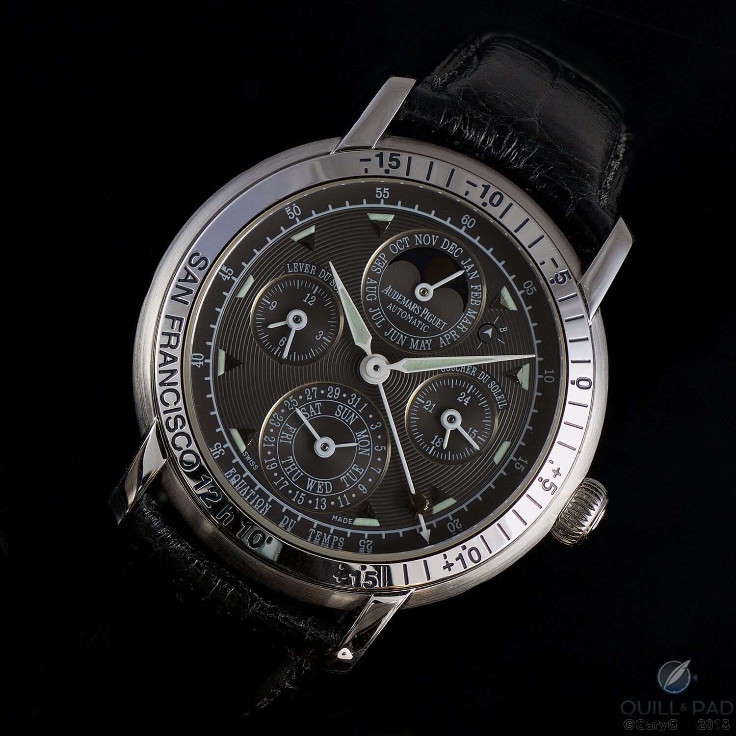 The author’s Jules Audemars Equation of Time shot with the Nikon D810