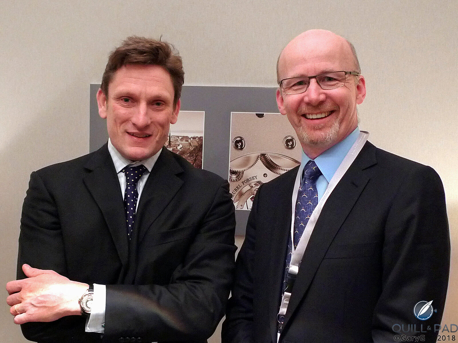 It’s all about the people: GaryG with Stephen Forsey (left)