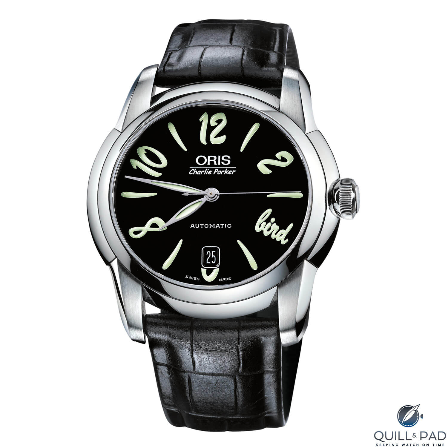 The 2003 Charlie Parker Oris edition sees the nickname of the famous saxophonist placed at 4 o’clock in place of a numeral