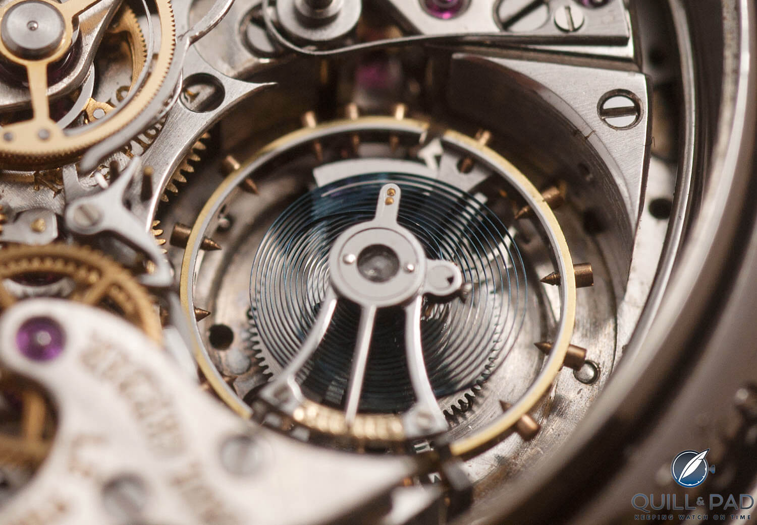 The Superbia Humanitatis’ flying tourbillon with the original balance and balance spring from 1892 (photo courtesy Dr. Magnus Bosse)
