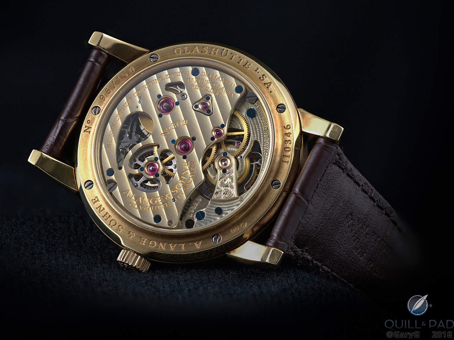 Movement view, A. Lange & Söhne Pour le Mérite Tourbillon