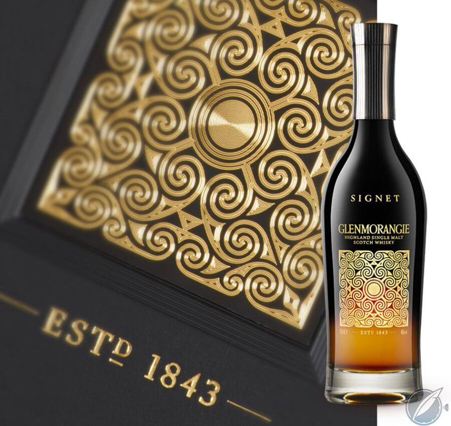 Glenmorangie Signet whiskey Pictish label design