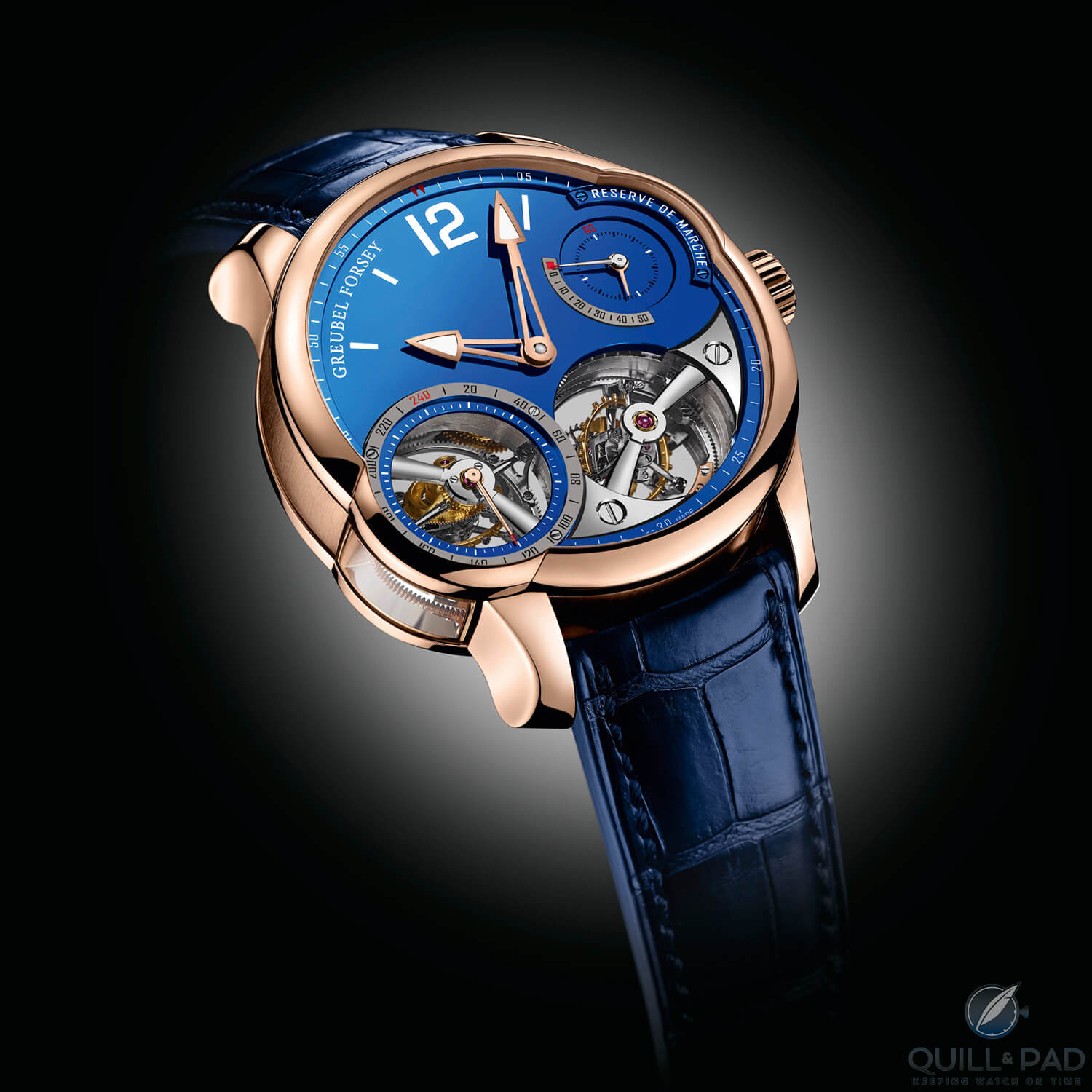 Greubel Forsey Quadruple Tourbillon Blue in red gold