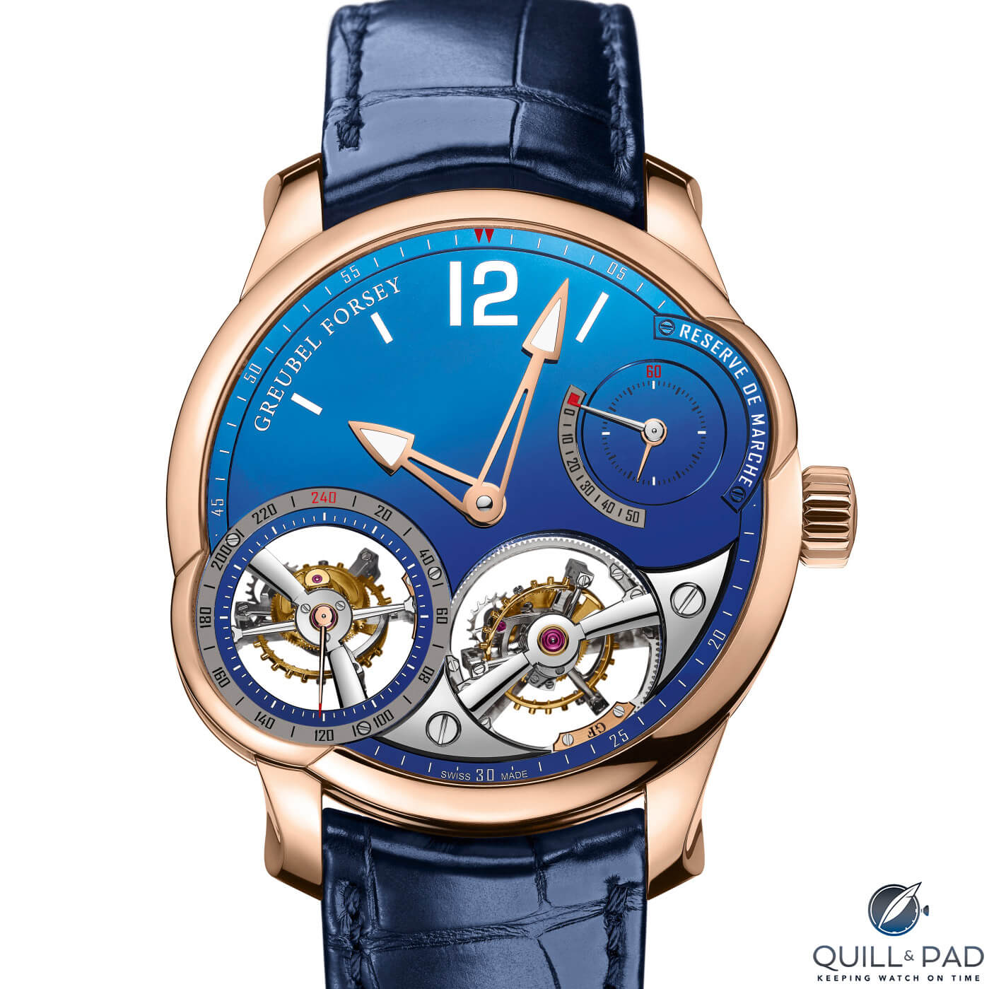 Greubel Forsey Quadruple Tourbillon Blue in red gold