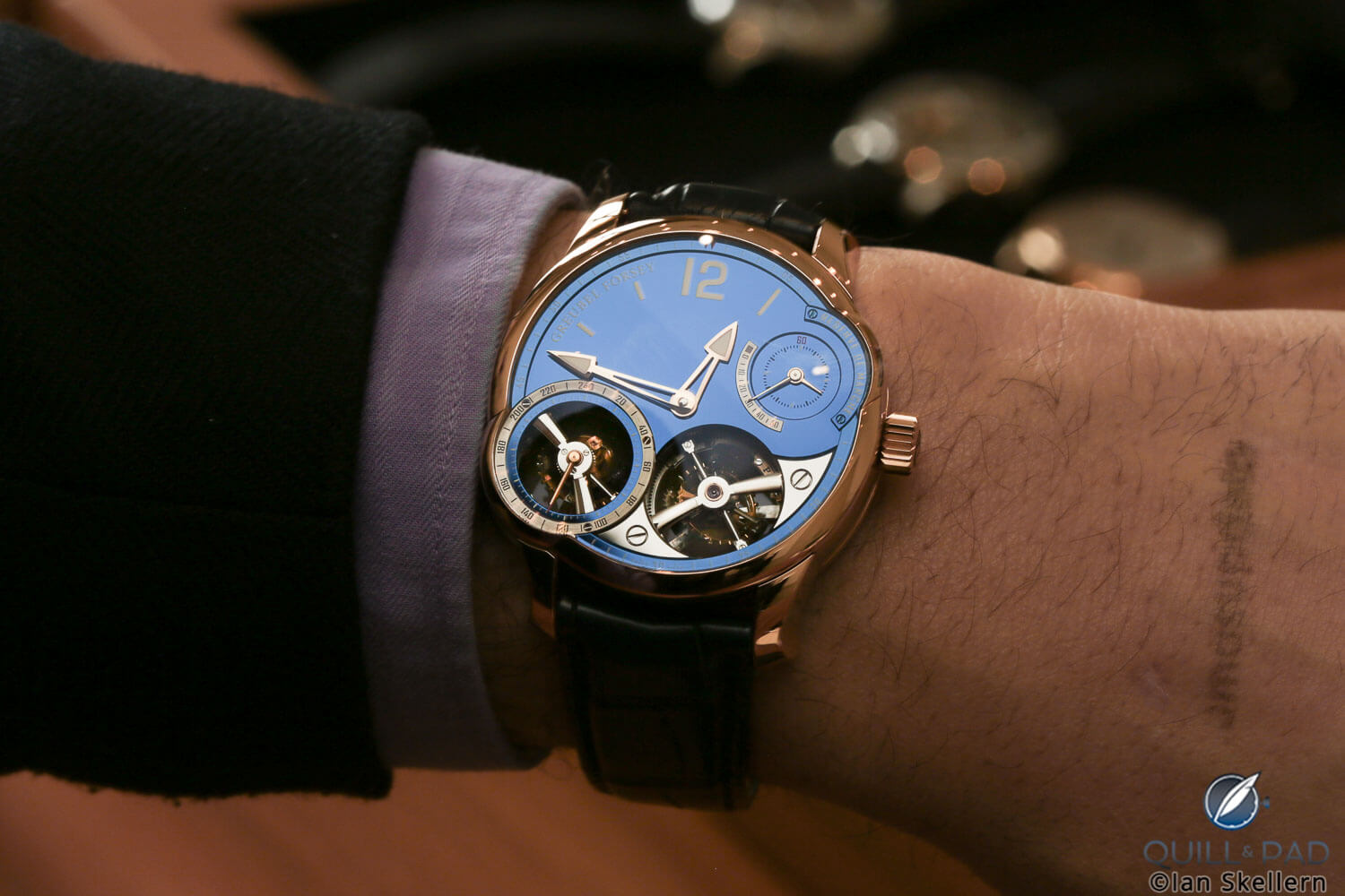 Greubel Forsey Quadruple Tourbillon Blue on the wrist