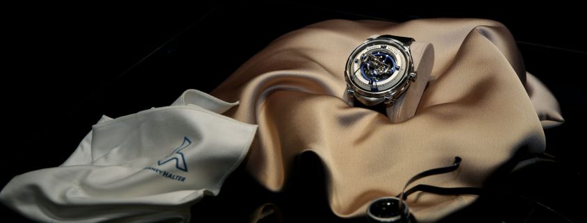 Vianney Halter Deep Space Tourbillon on display at the "Watchmakers: The Masters of Art Horology" exhibition at Maxxi, Rome