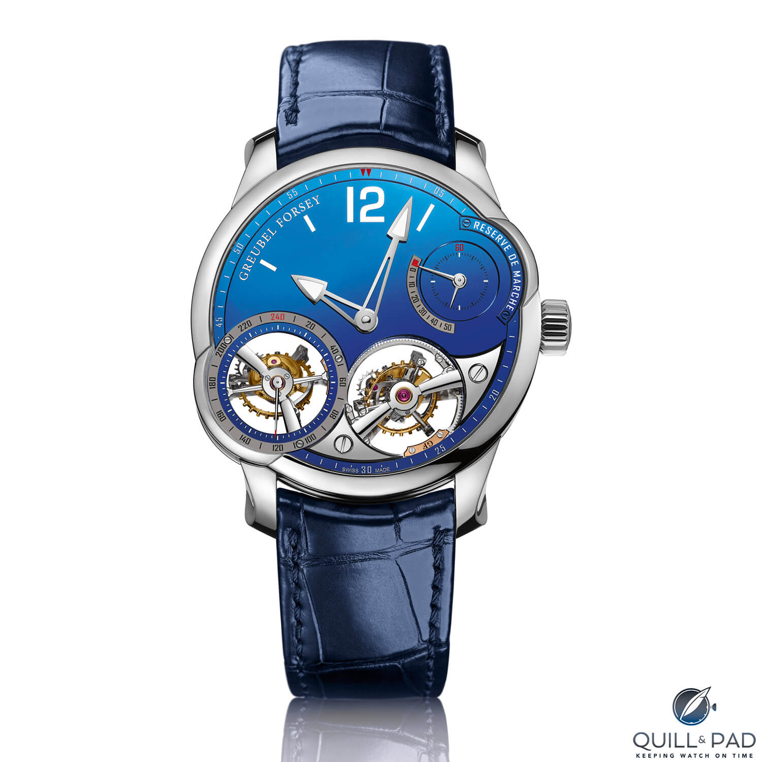 Greubel Forsey Quadruple Tourbillon Blue in platinum