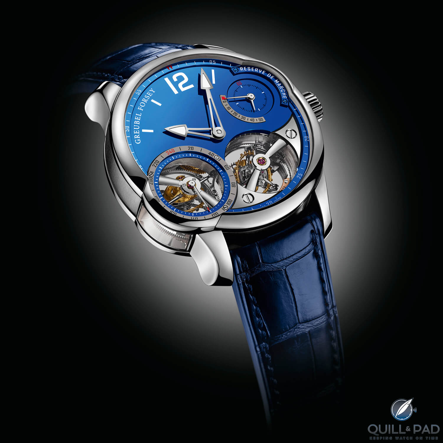 Greubel Forsey Quadruple Tourbillon Blue in platinum