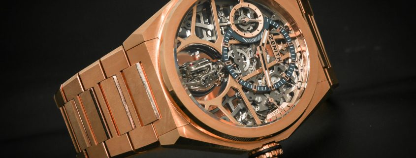 Zenith Defy Zero G in red gold on red gold bracelet