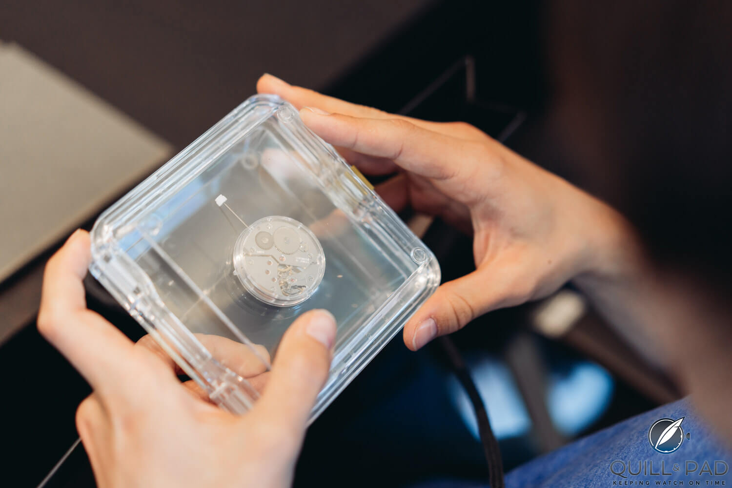 The eight student competitors receive an ETA 6498 base movement to use for their creations in this year’s Walter Lange Watchmaking Excellence Award (photo courtesy Erik Gross/A. Lange & Söhne)