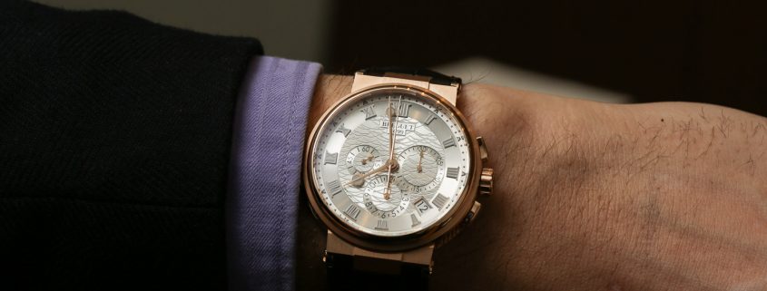 Breguet Marine Chronographe Reference 5527 in pink gold