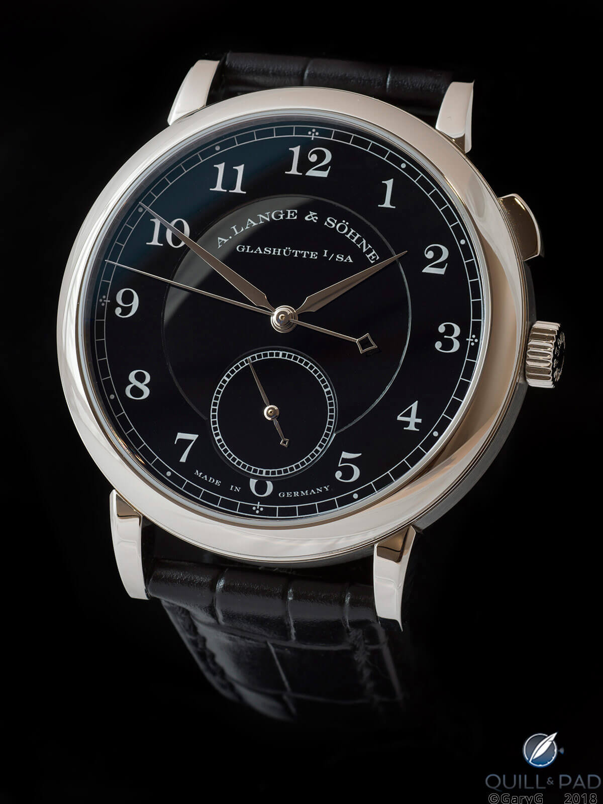 Homage to Walter Lange unique piece with light reflecting from the central dial section