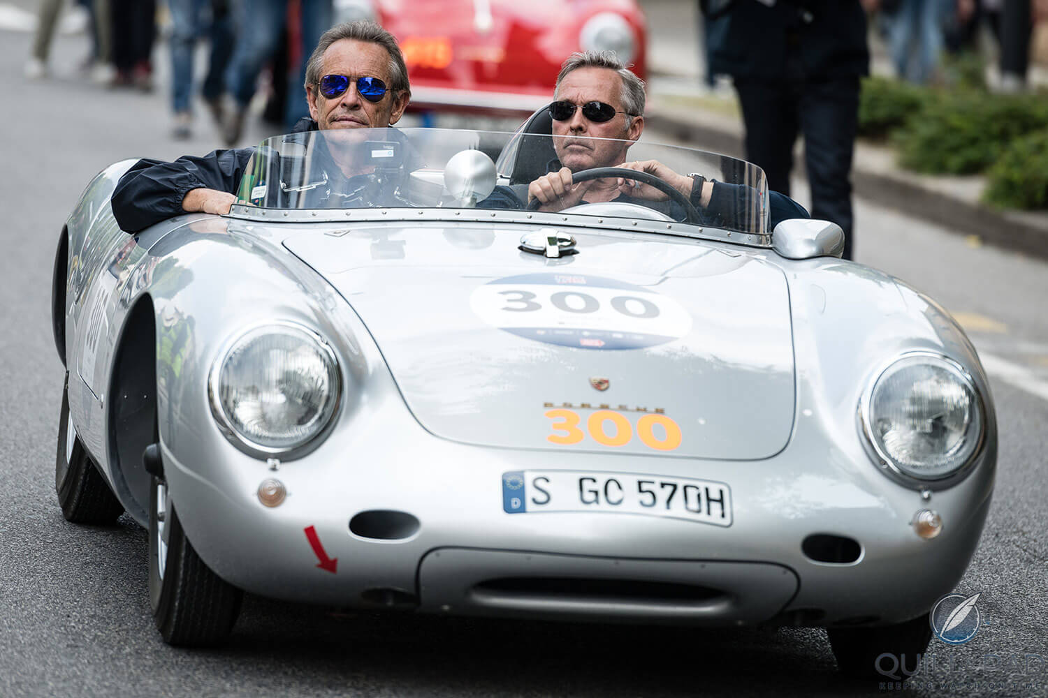 Jacky Ickx and Karl-Friedrich Scheufele during the 2018 Mille Miglia 