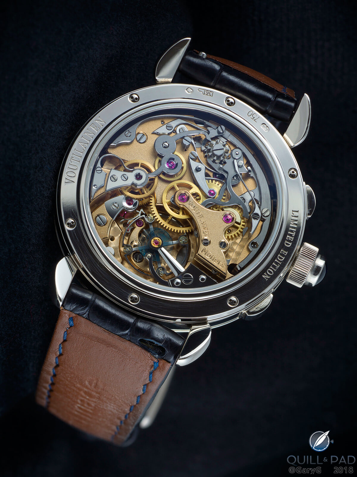 Study in contrast: Voutilainen Masterpiece Chronograph II in white gold