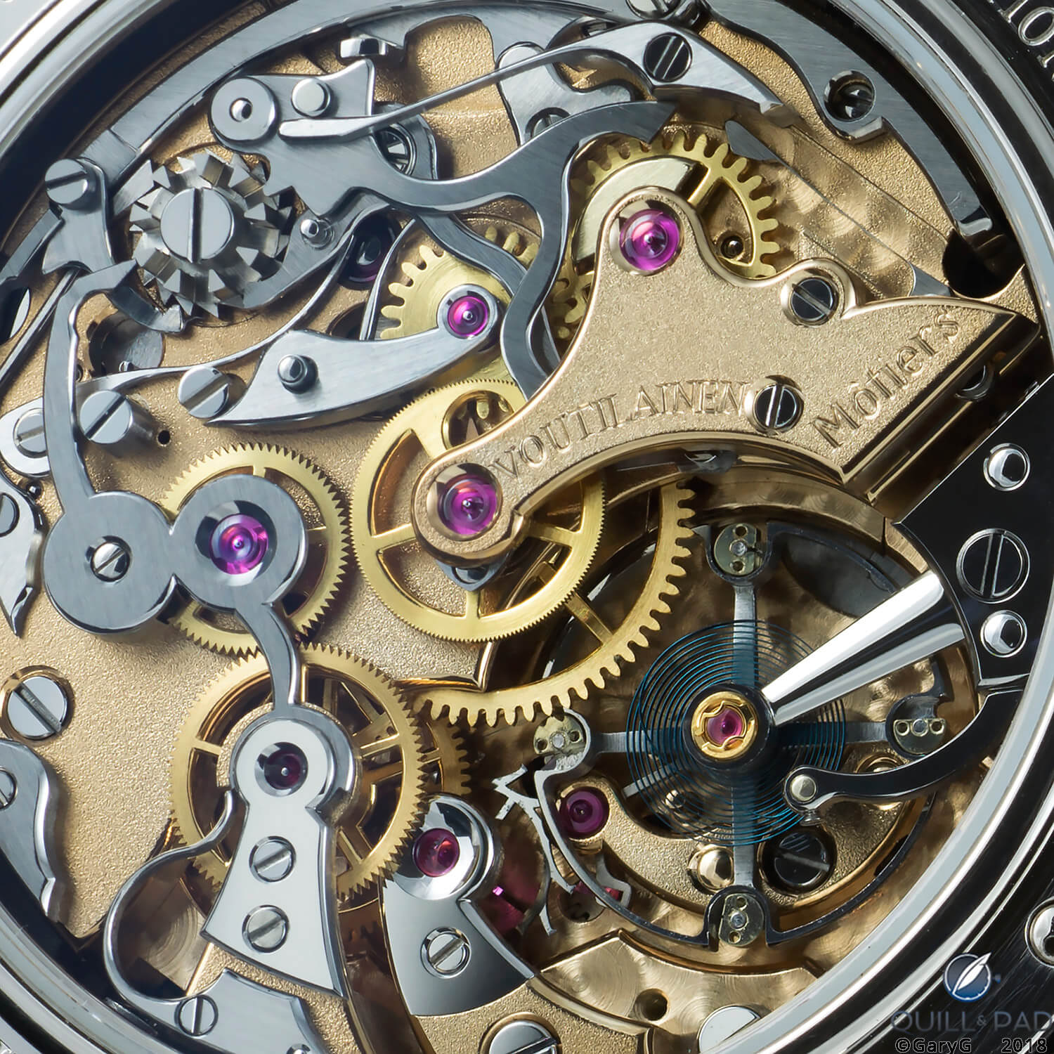 Movement detail, Voutilainen Masterpiece Chronograph II