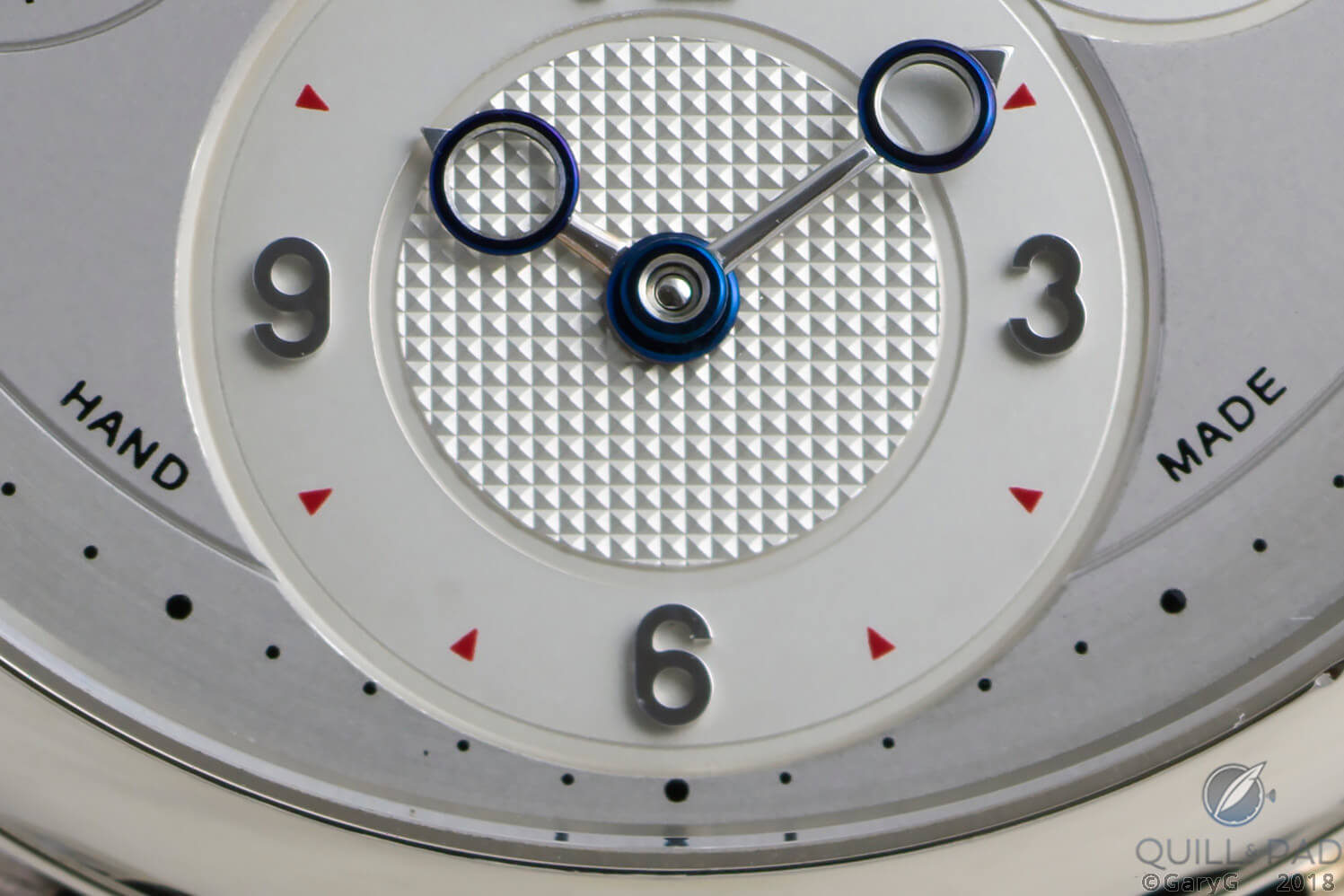 Does my chin look big in this? Dial detail, Voutilainen Masterpiece Chronograph II