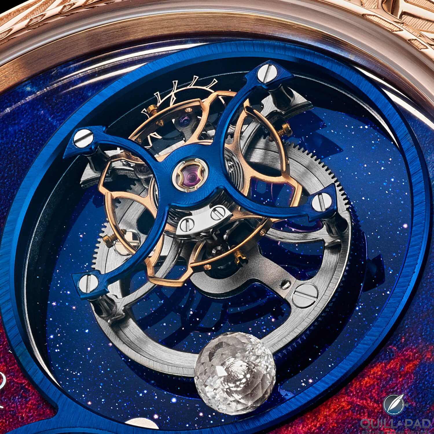 Satellite tourbillon regulator of the Louis Moinet Spacewalker