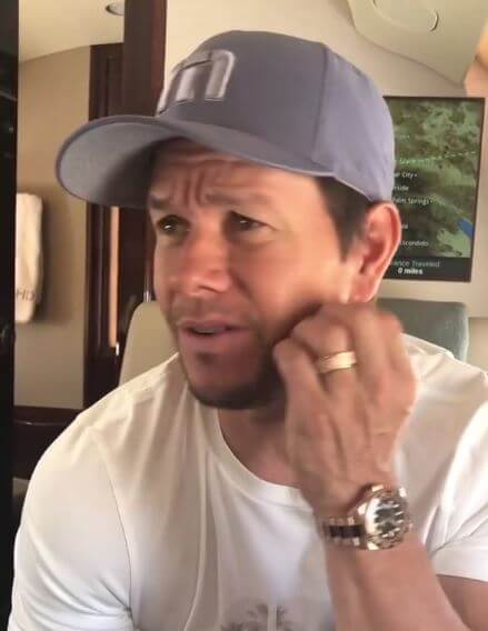 Mark Wahlberg wearing a Rolex GMT Master II