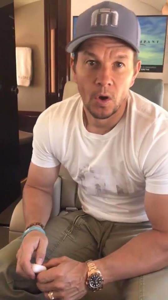 Mark Wahlberg wearing a Rolex GMT Master II