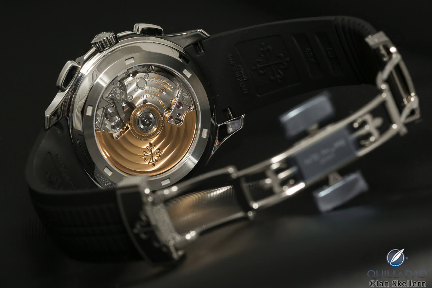 View though the display back of the Patek Philippe Aquanaut Chronograph Reference 5968A