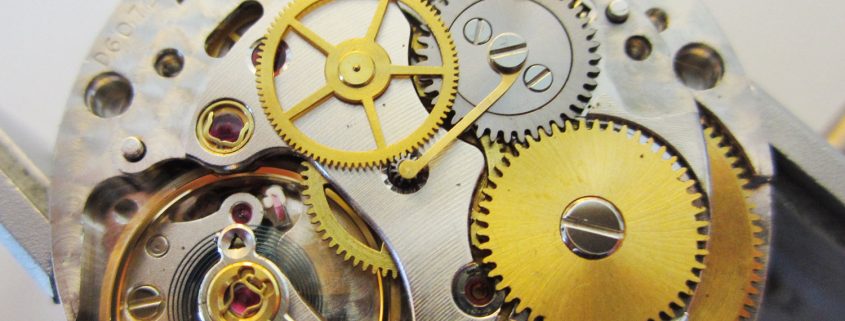 Rolex Caliber 1570 with automatic winding mechanism removed