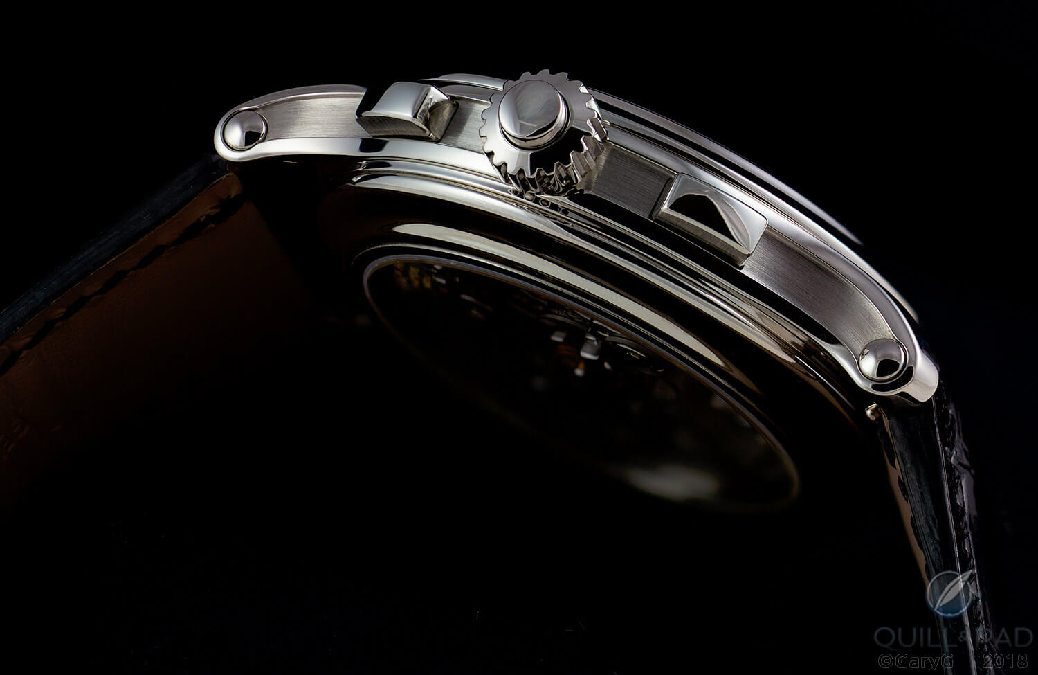 Case profile, Reference 5370P split-seconds chronograph from Patek Philippe