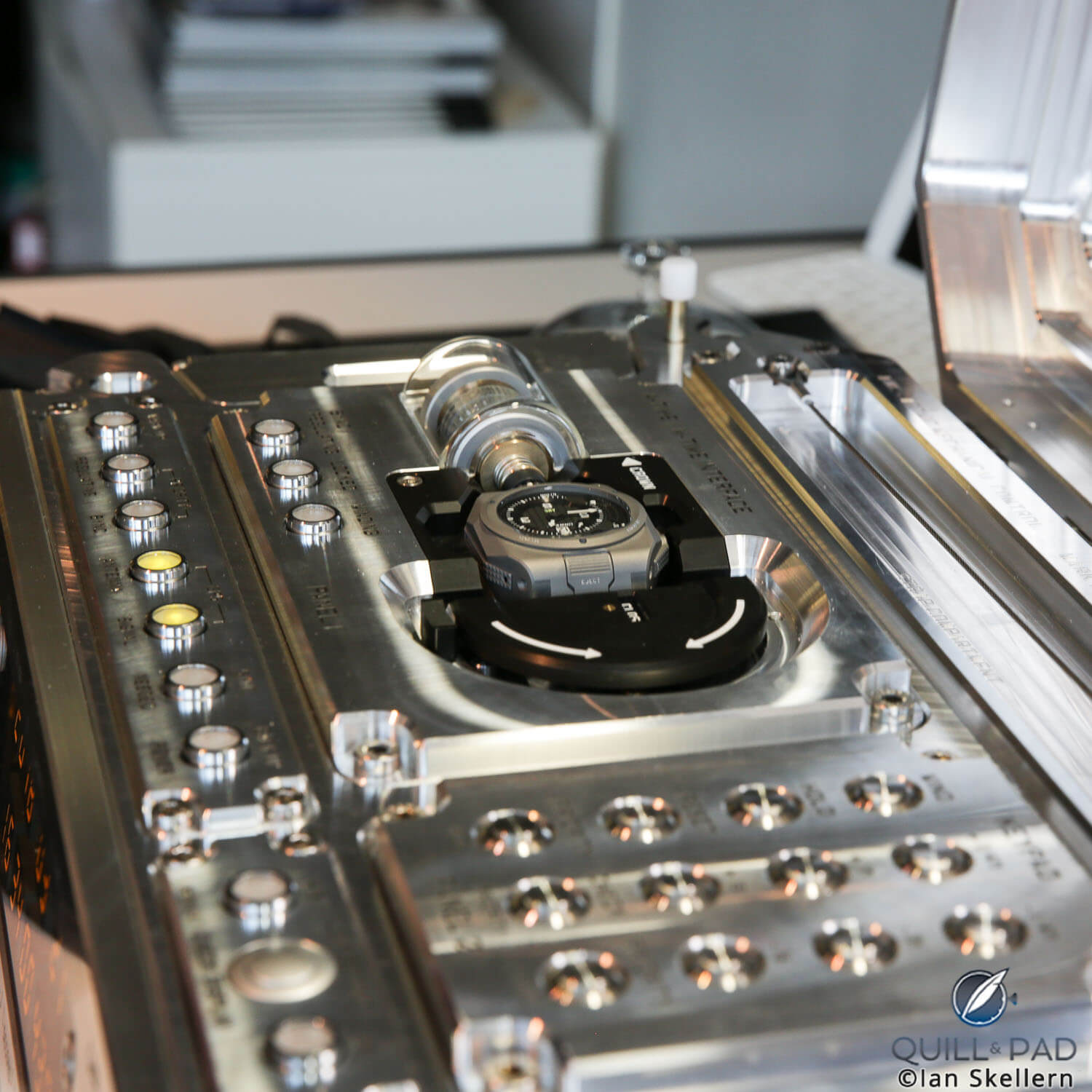 Urwerk AMC watch in cradle