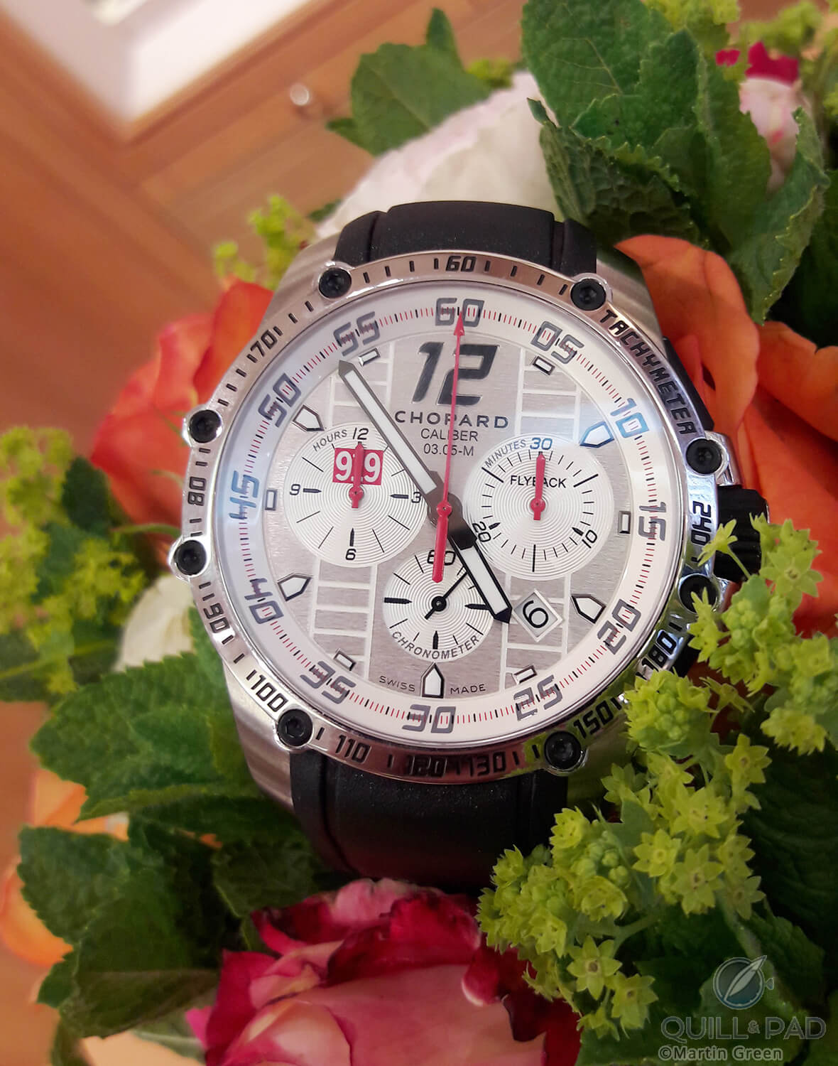 Chopard’s Superfast Chrono Porsche 919 Edition in repose at the Cologne Chopard boutique