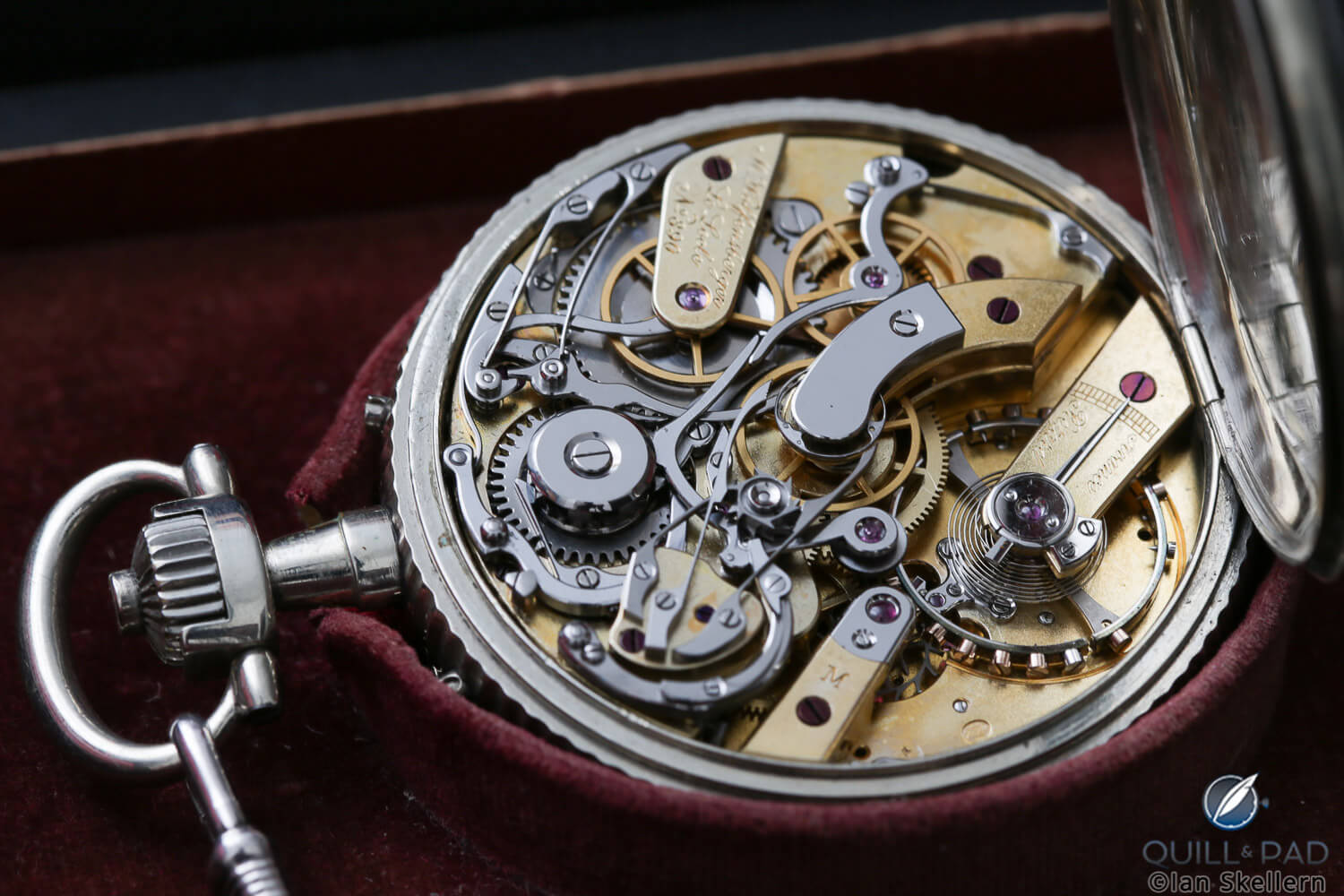 Movement of the Matthias Wolfensberger unique piece chronograph