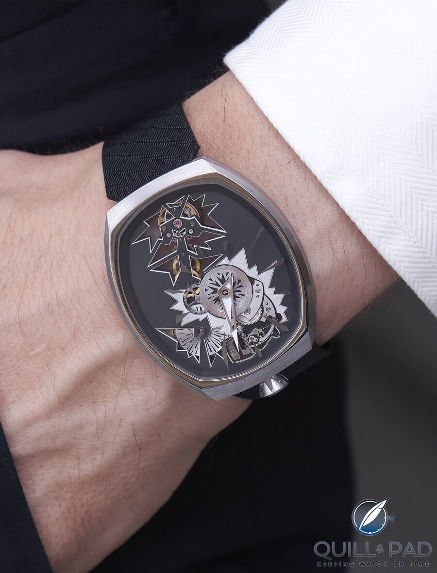 Fiona Kruger Mechanical Entropy on the wrist 