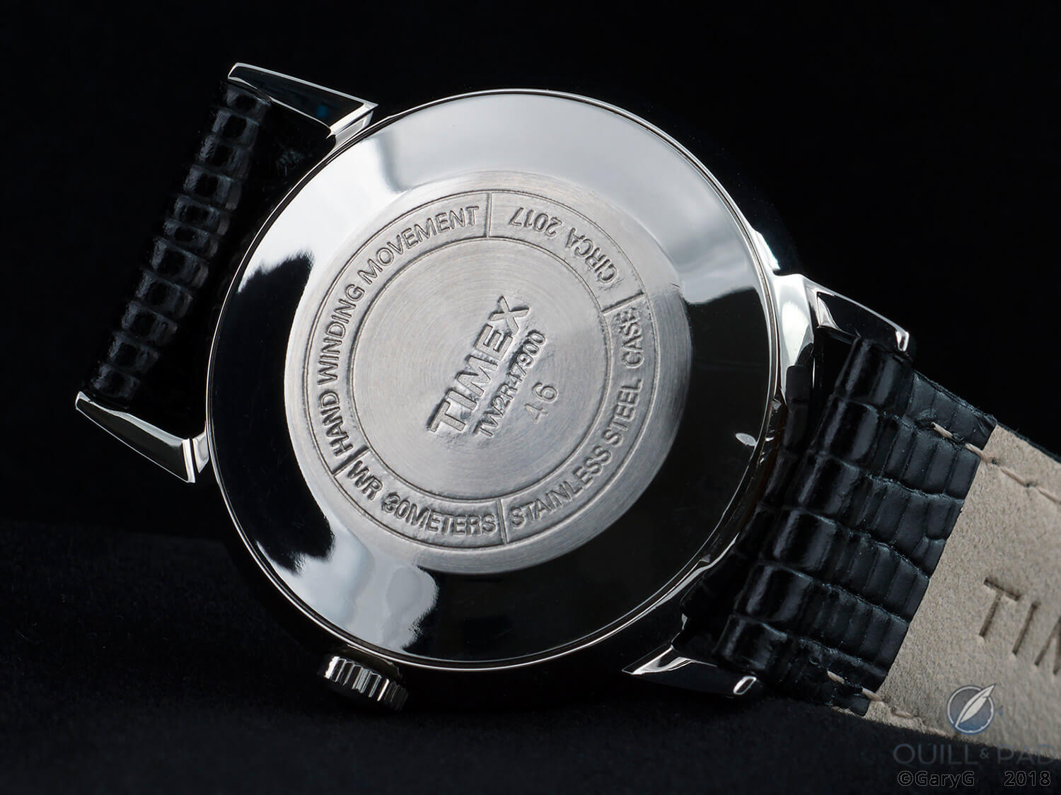 Stainless steel case, Timex Marlin re-edition