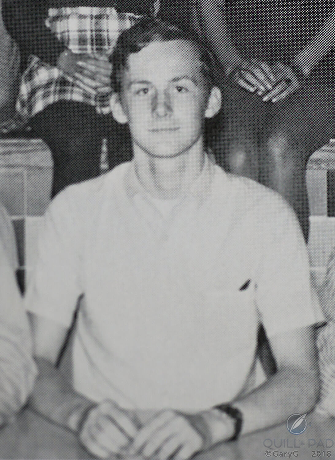 Right (left) wrist, wrong watch: yearbook photo day, 1972