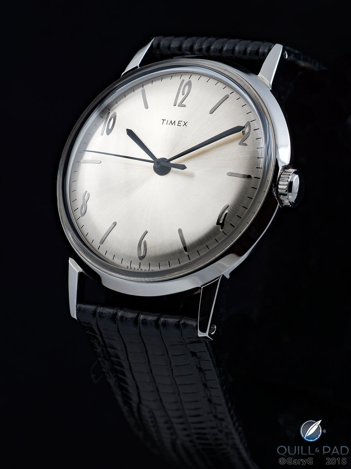 Dial view, Timex Marlin re-edition, 2017