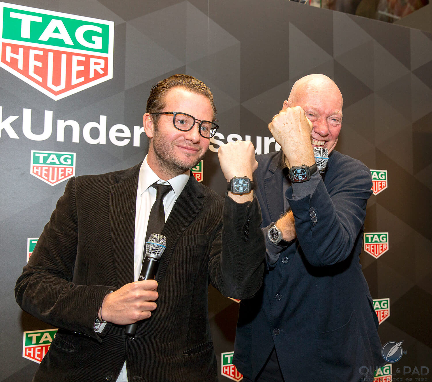 George Bamford (left) and LVMH Jean-Claude Biver, head of LVMH's watch division