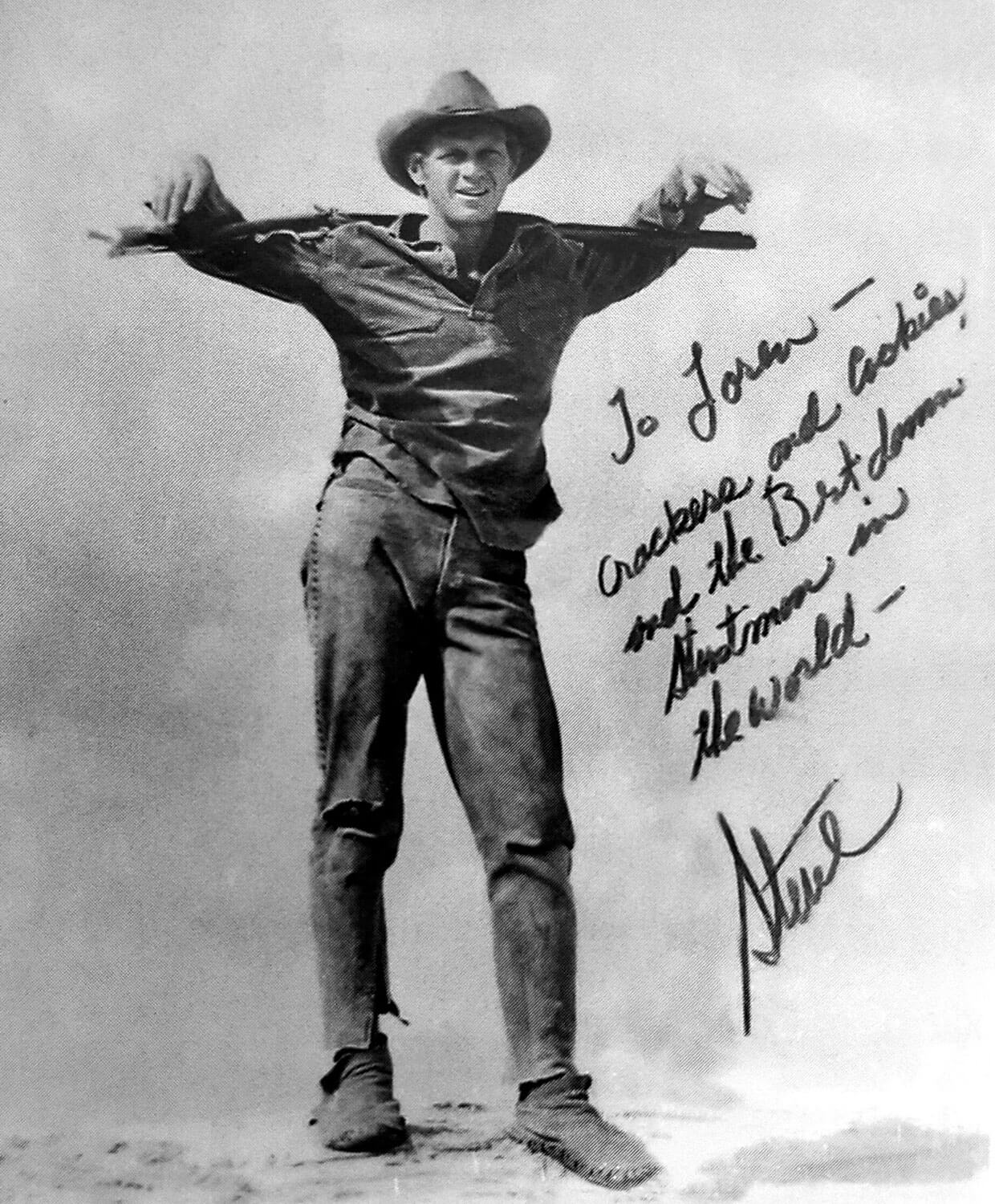 Steve McQueen’s signed photo to Loren Janes (photo courtesy Jake’s Rolex Magazine)