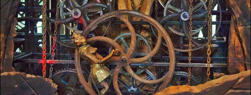 Egyptian monkey and the ancient spirit in the crypt portion of Edinburgh’s Millennium Clock Tower (photo courtesy Dun Deagh/Wikimedia)