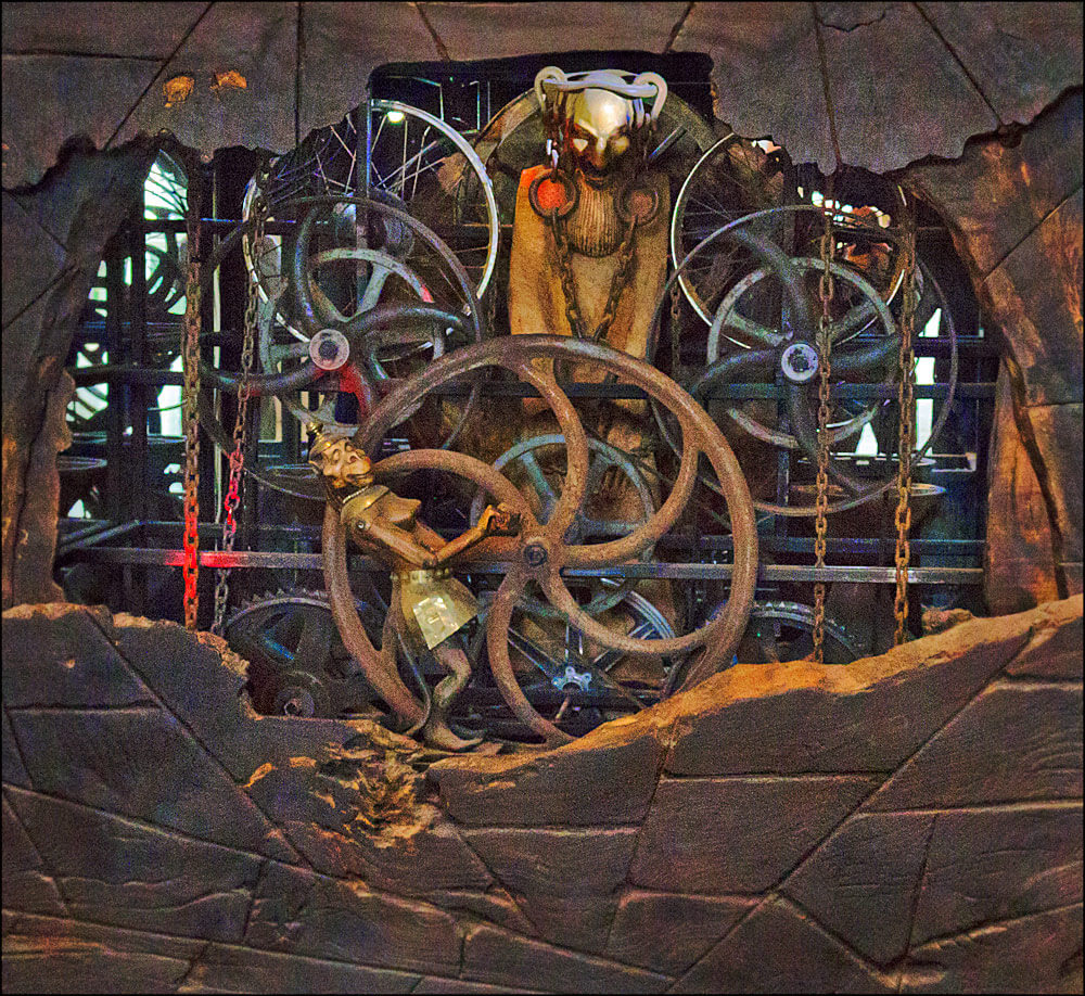 Egyptian monkey and the ancient spirit in the crypt portion of Edinburgh’s Millennium Clock Tower (photo courtesy Dun Deagh/Wikimedia)