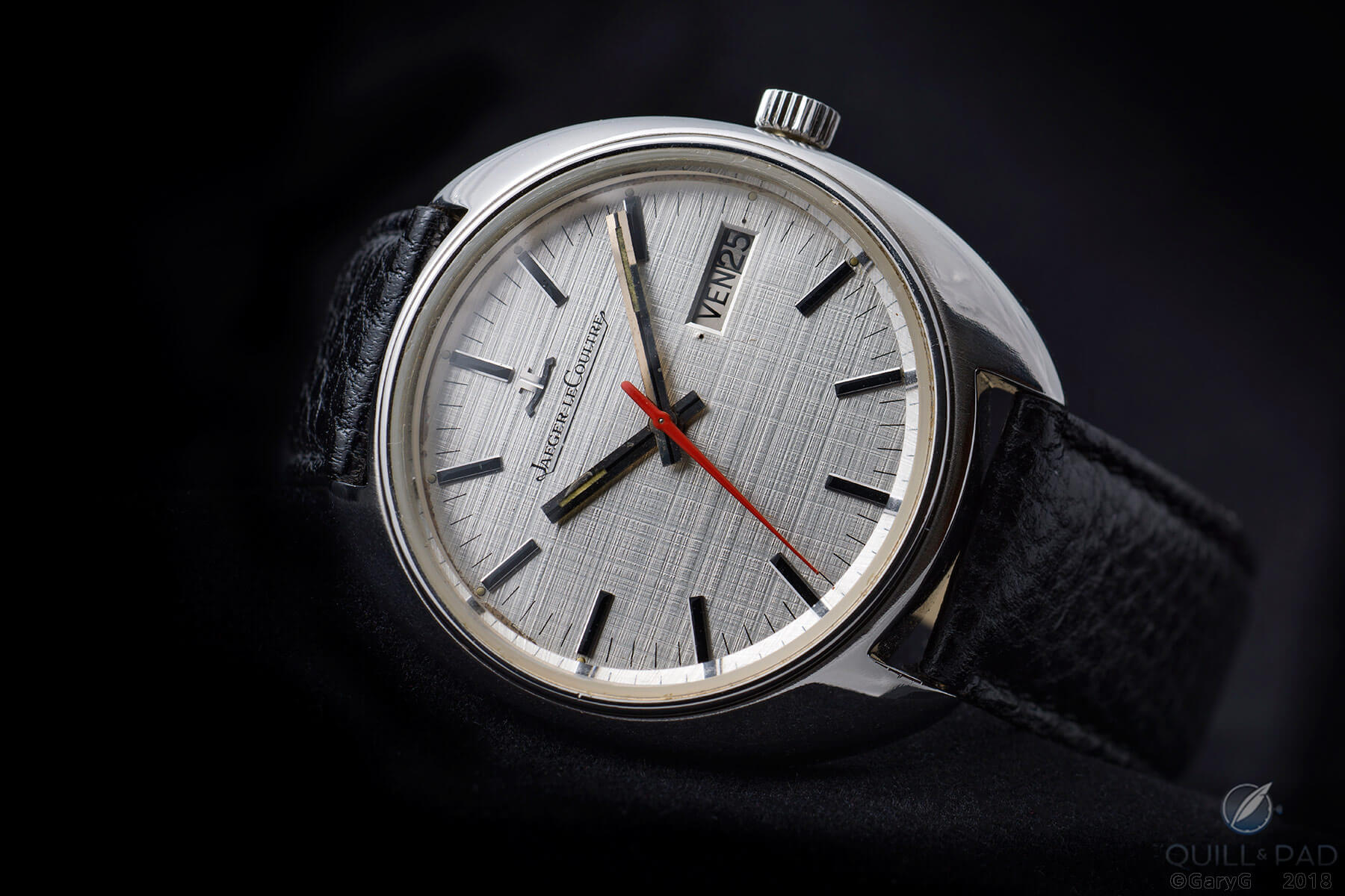 Jaeger-LeCoultre prototype watch with silver linen-patterned dial