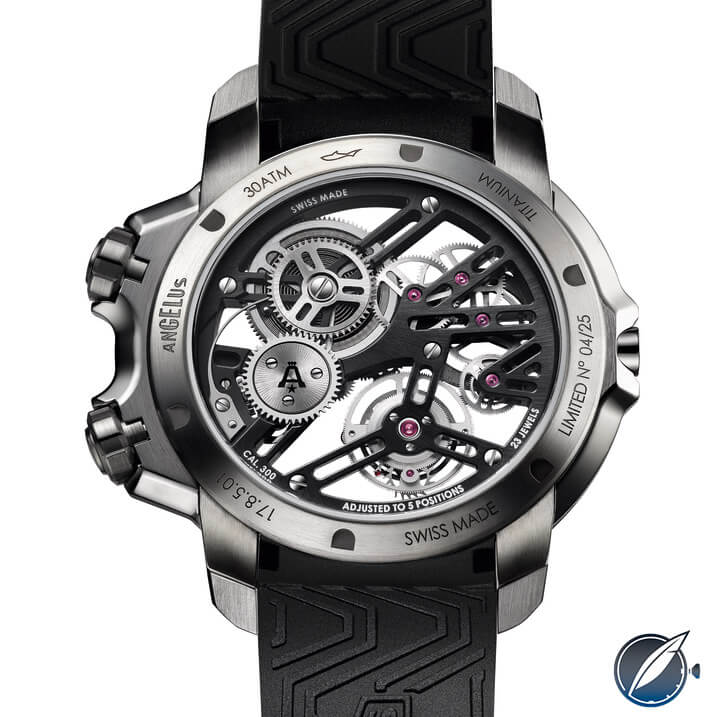 Angelus U50 Diver Tourbillon back