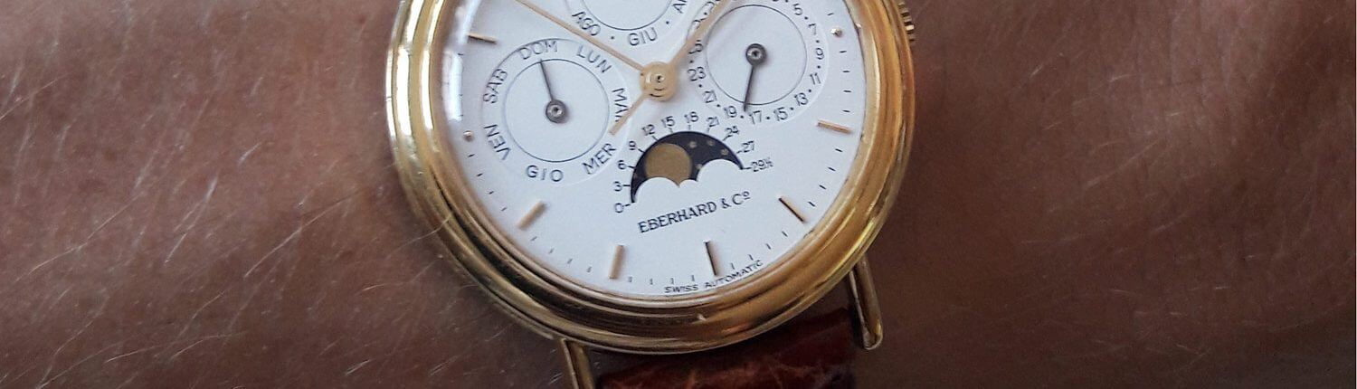 Vintage Eberhard & Co. Les Quantiemes on the wrist