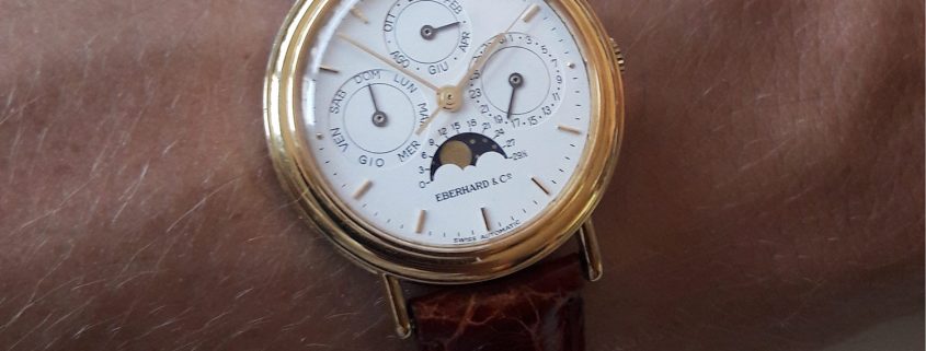 Vintage Eberhard & Co. Les Quantiemes on the wrist